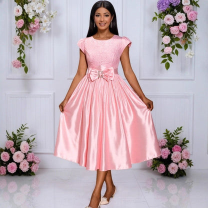 Rose Jacquard Dress