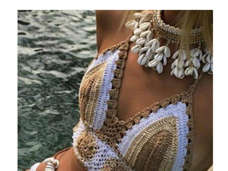 New Knitted Sexy Split Swimwear