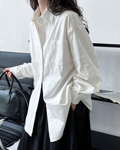 Long Sleeves Loose Blouses&Shirts Tops Outerwear Tops