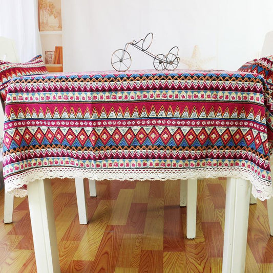 Bohemian Cotton And Linen Tablecloth Tea Table Cloth American Decorative Cover Cloth