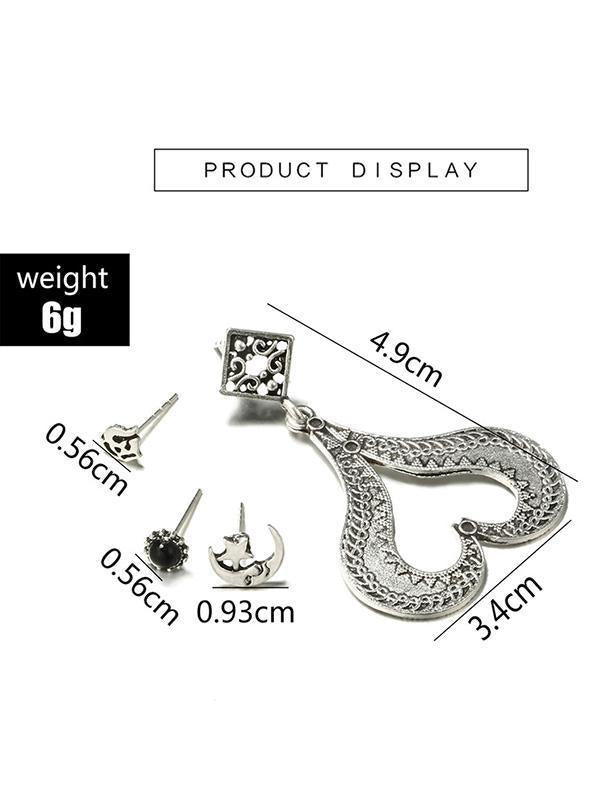 4Pcs Multi Shape Alloy Earring Accessories