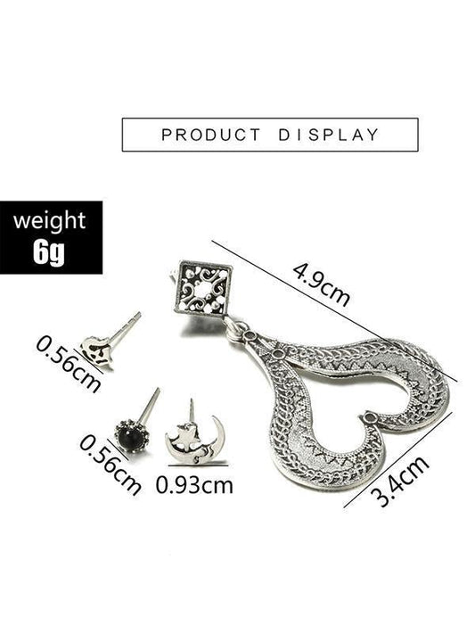 4Pcs Multi Shape Alloy Earring Accessories