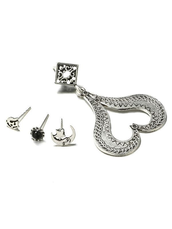 4Pcs Multi Shape Alloy Earring Accessories