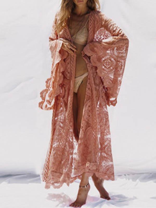Bohemia Belted Lace Cover-Ups Swimwear