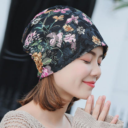 Boho Lace Floral Double-Layer Casual Outdoor Hat