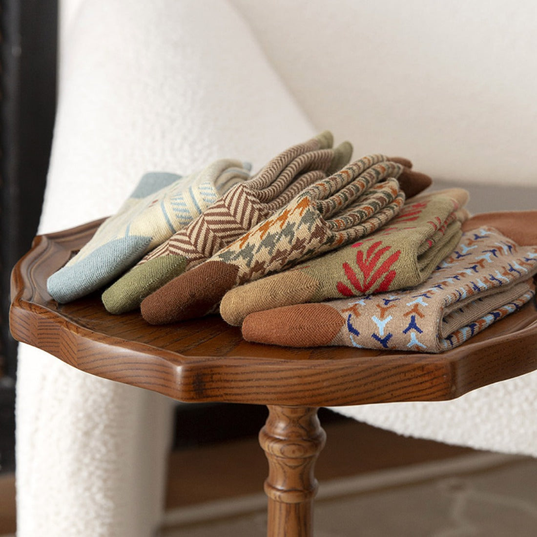 Rufia - Vintage Pattern Women's Socks for Fall &amp; Winter