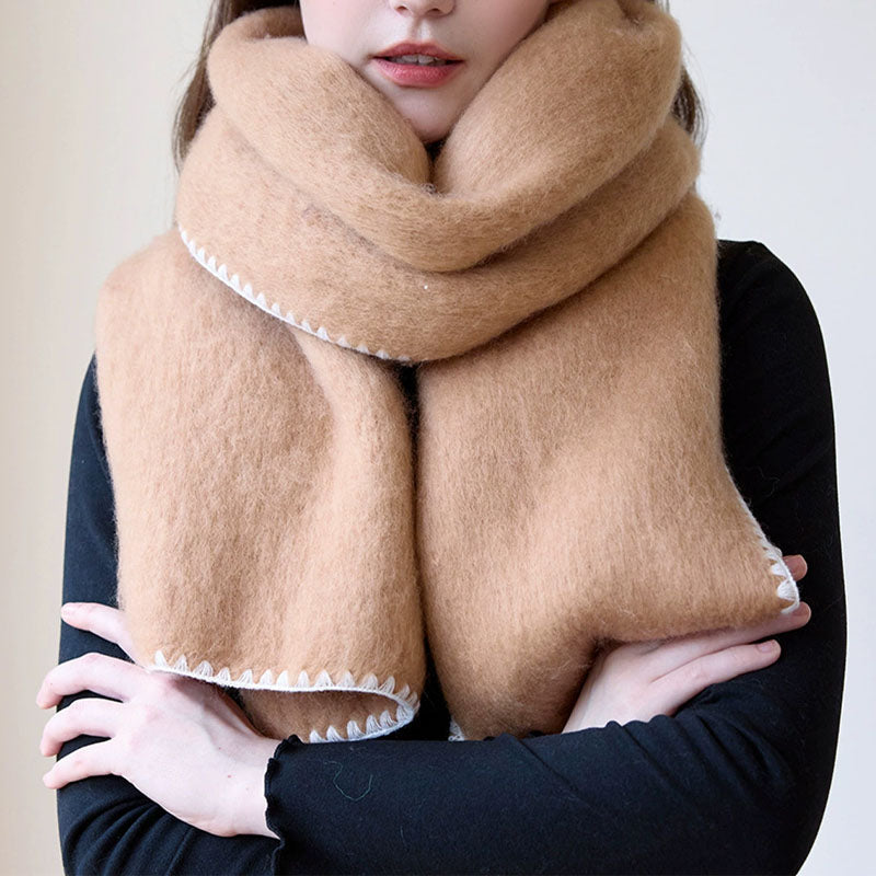 Soft Solid Color Thick Warm Scarf