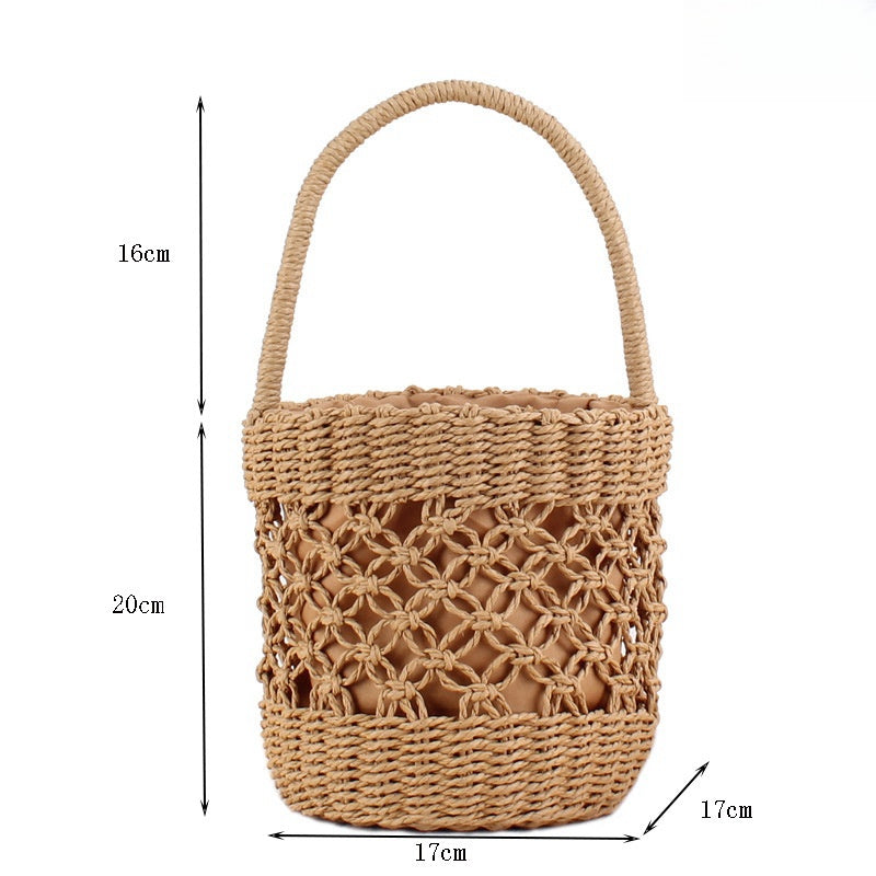 Crochet Market Bag Bucket Woven Bag