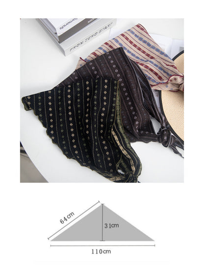 Sscarvii - Vintage Embroidered Triangle Scarf