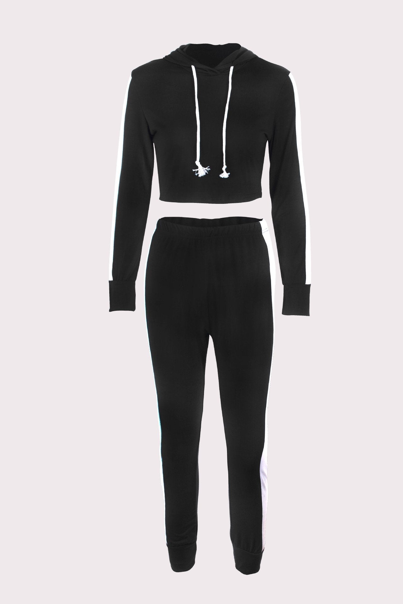 Autumn And Winter New Contrast Color Leisure Sports Suit Women'S Clothing