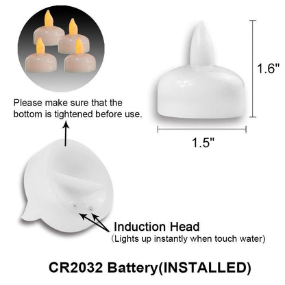 Water-Proof Candle Spa Shower Water Decorative Candle Lamp Led Floating Candle