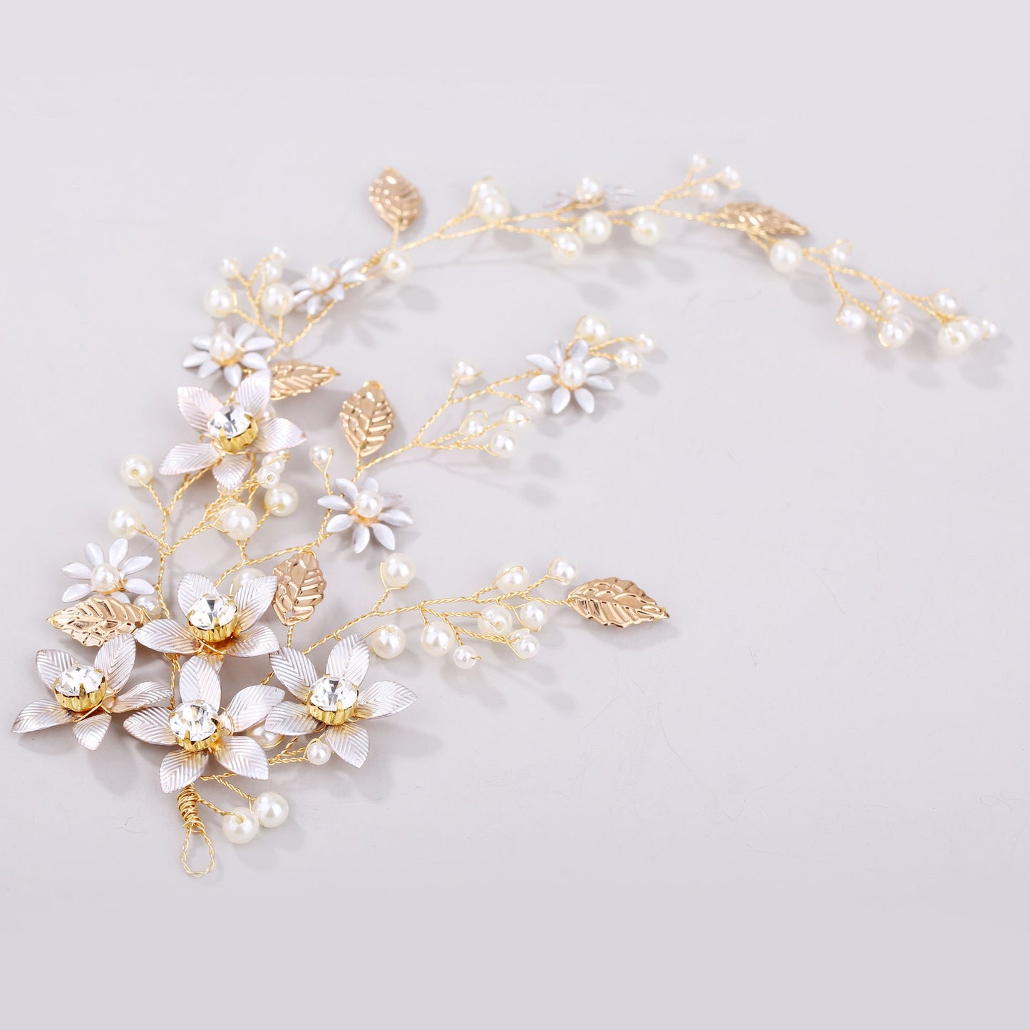 Gold Leaf Flower Headband Wedding Accessories