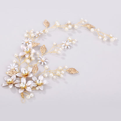 Gold Leaf Flower Headband Wedding Accessories