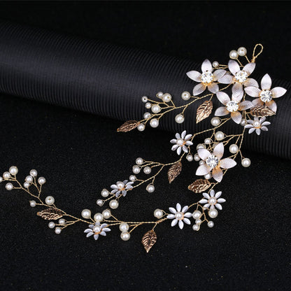Gold Leaf Flower Headband Wedding Accessories