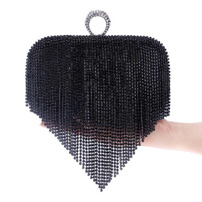Rhinestone Tasseled Party Handbag