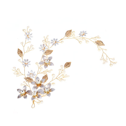 Gold Leaf Flower Headband Wedding Accessories