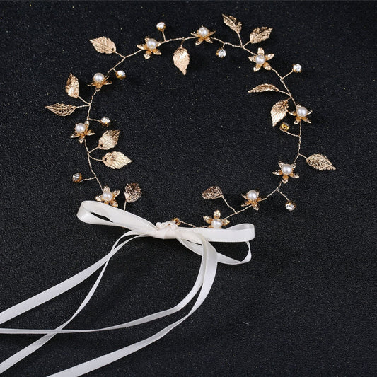 Baroque Gold Leaf Headband Bridal Hair Accessory