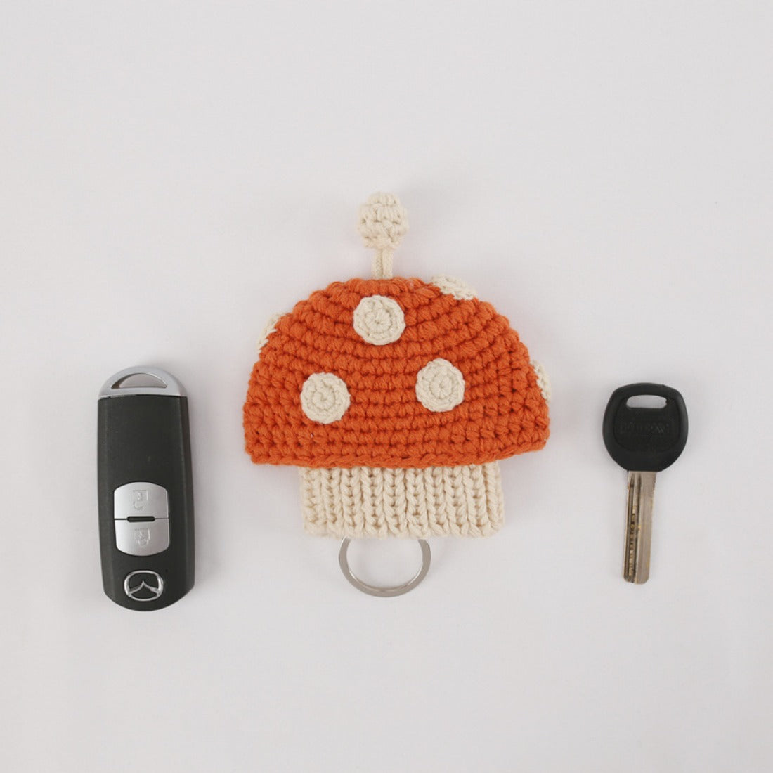 Koco - Woven Mushroom Drawstring Key Pouch