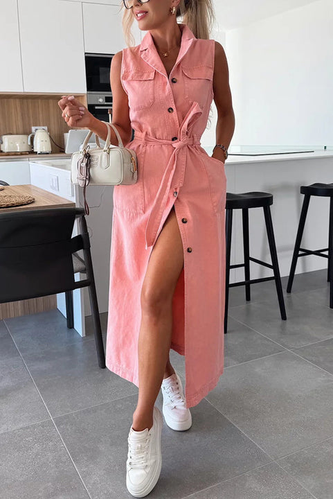Sleeveless Denim Dress