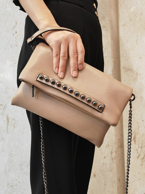 Geometric Rivet Split-Joint Bags Handbags