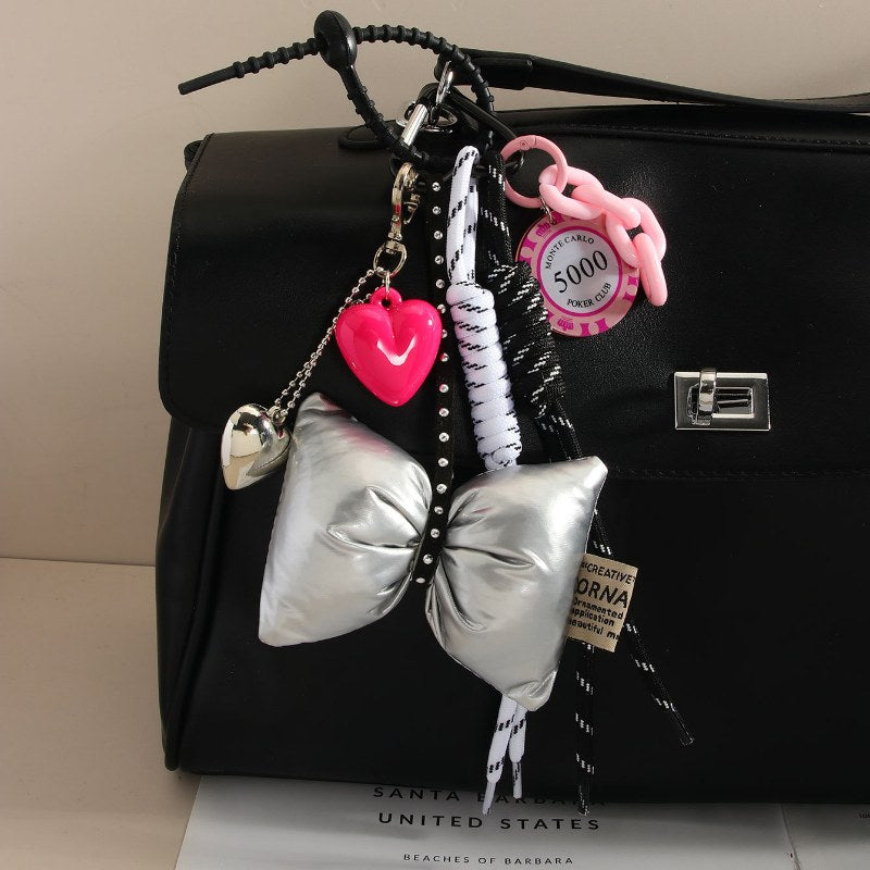 Bow Love Rope Braided Bag Charms