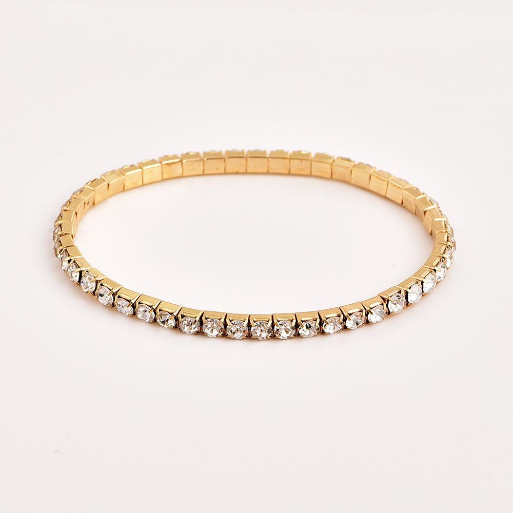 Boho Retro Golden Arrow Leaf Feather Drill Chain Bracelet Set