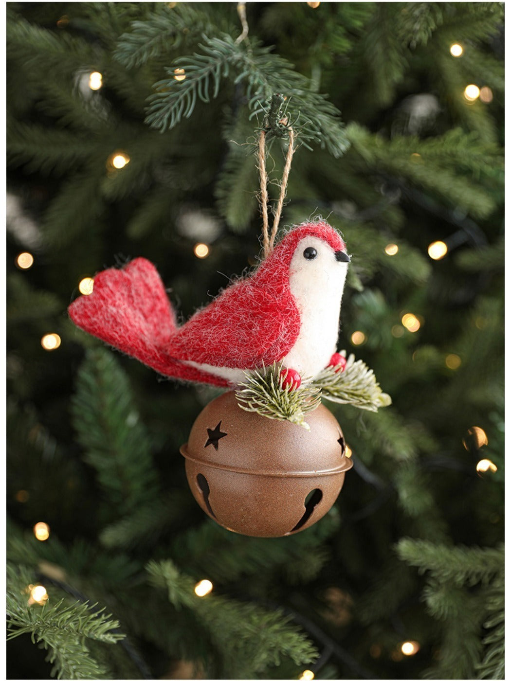 Xris - Classic Red Felt Christmas Tree Decor Hanging Ornaments