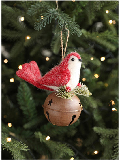 Xris - Classic Red Felt Christmas Tree Decor Hanging Ornaments