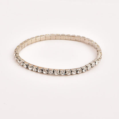 Boho Retro Golden Arrow Leaf Feather Drill Chain Bracelet Set