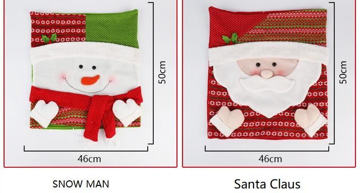 Snowman Santa Claus Home Christmas Chair Decoration