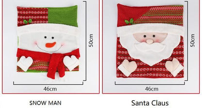 Snowman Santa Claus Home Christmas Chair Decoration