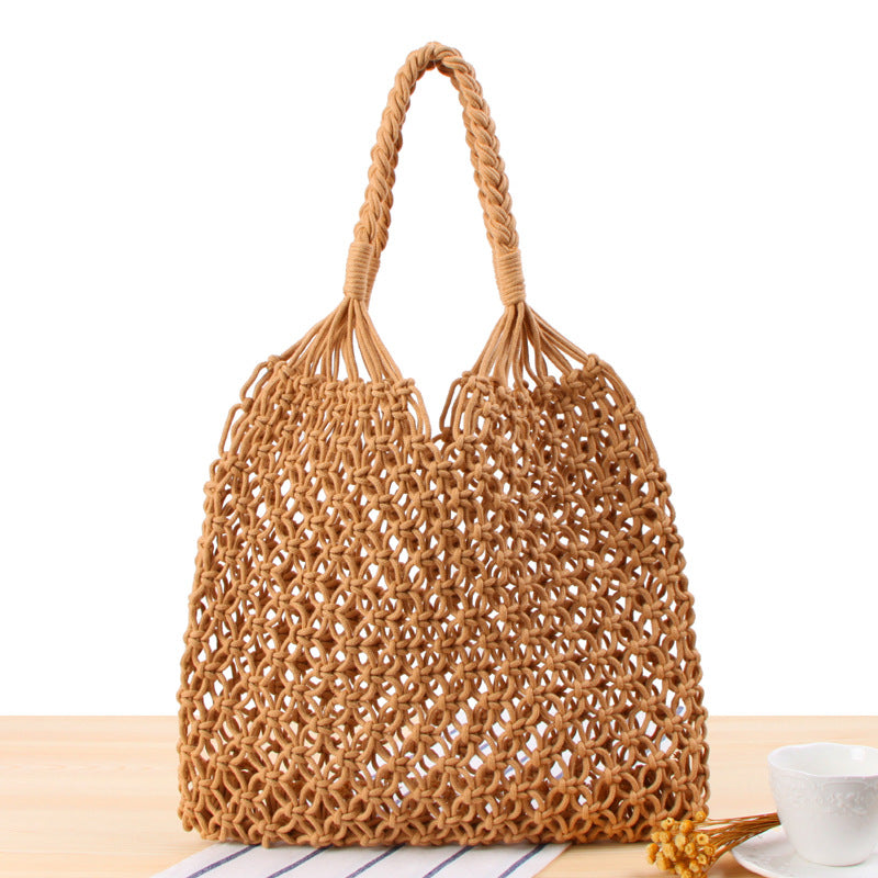Crochet Market Bag Beach Bag With Net