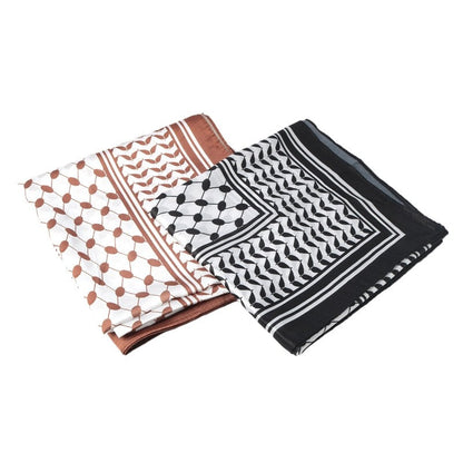 Simulated Silk Code Printed Handkerchief
