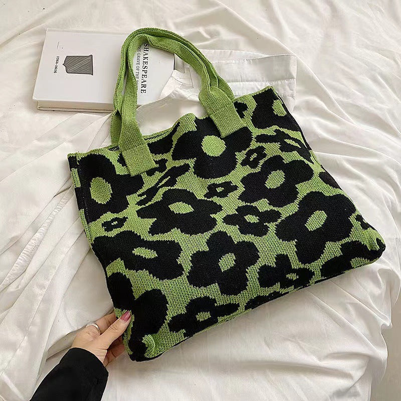 Crochet Tote Bag Flower Bag Large Capacity Tote Bag