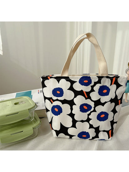 Cosbai - Canvas Small Tote with Assorted Patterns