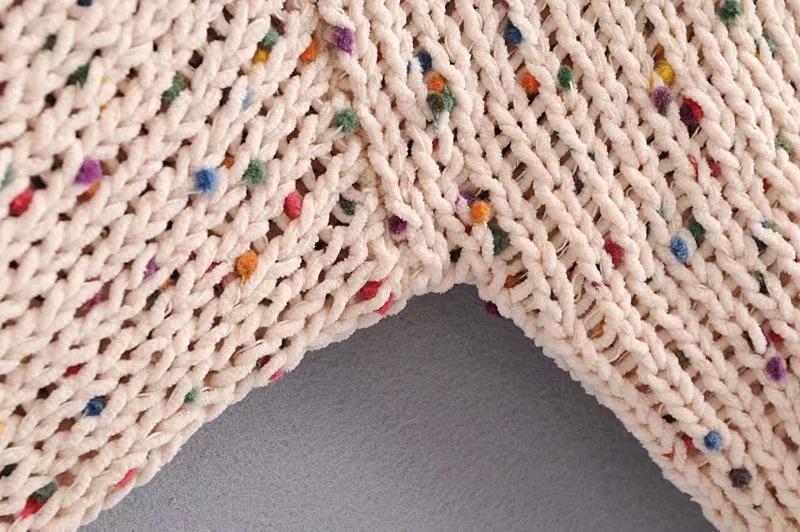 Autumn And Winter New Color Broken Irregular Loose Bat Sleeve Jumper