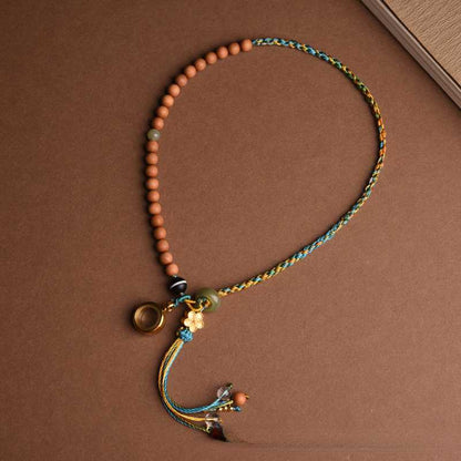 New Old Sandalwood Hand Chain Hand Woven Jade Hand Rope Female Tibetan Gawu Box Thangka Bracelet