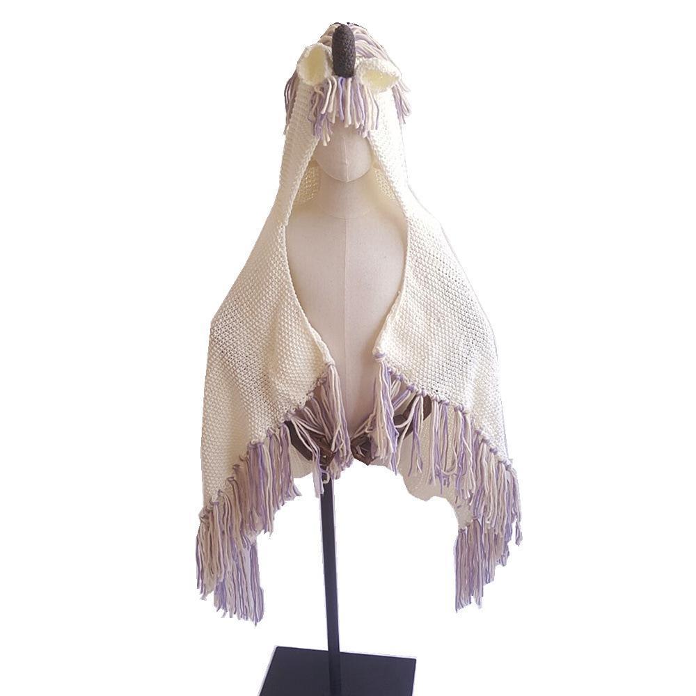Autumn And Winter Cartoon Children Unicorn One-Piece Cap Cloak