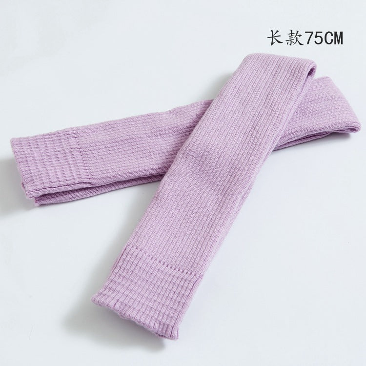 Adult Ballet Socks Yarn Yoga Warm Latin Leg Guard Extended Foot Over Knee Pile Stocking Cover 75Cm