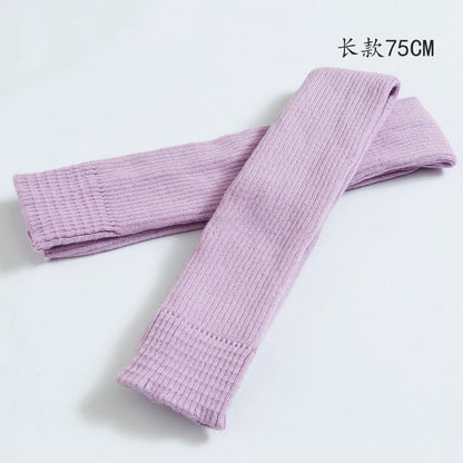 Adult Ballet Socks Yarn Yoga Warm Latin Leg Guard Extended Foot Over Knee Pile Stocking Cover 75Cm