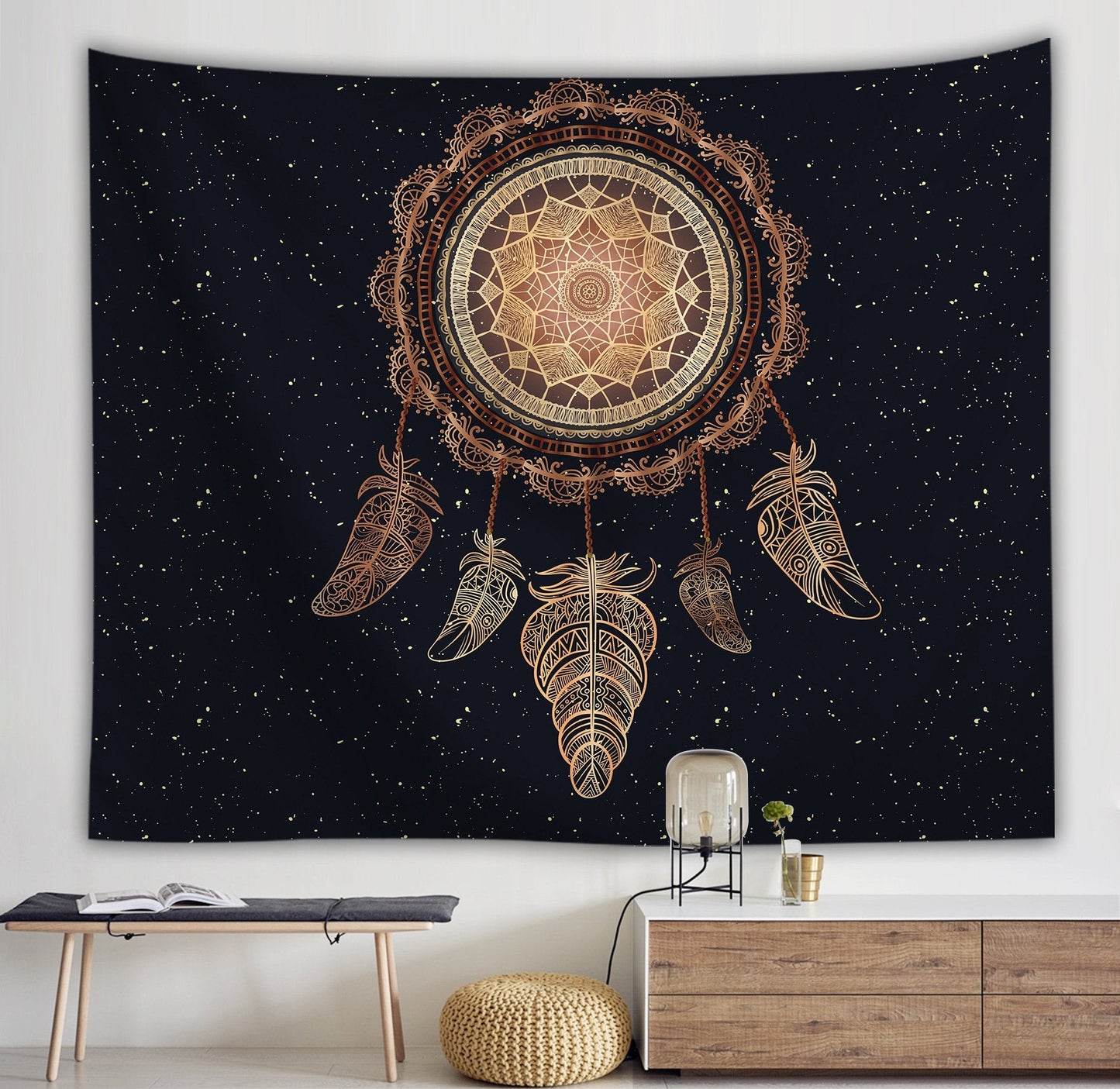Dream Catcher Series Background Wall Custom Hanging Cloth And Small Fresh Tapestry Decorative Painting.