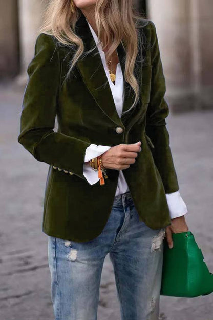 Vintage Velvet Slim-Fit Blazer