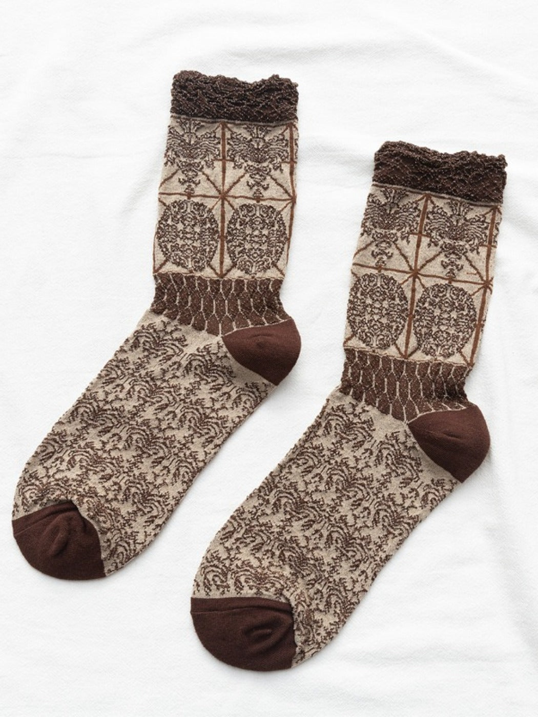 Rufia - Royal Style Crochet Mid-Calf Socks – Retro &amp; Elegant