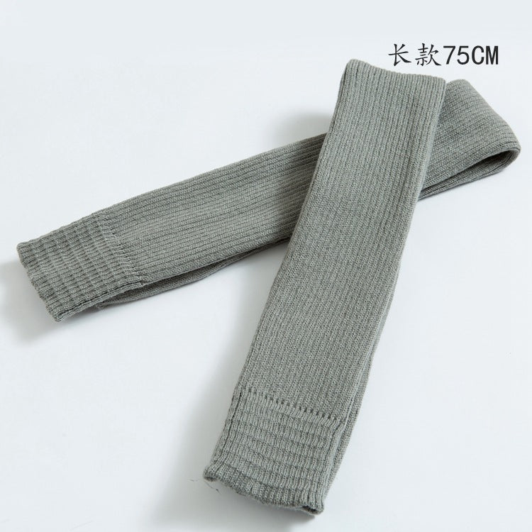Adult Ballet Socks Yarn Yoga Warm Latin Leg Guard Extended Foot Over Knee Pile Stocking Cover 75Cm