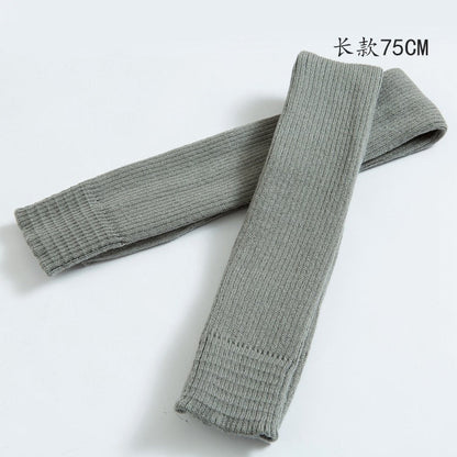 Adult Ballet Socks Yarn Yoga Warm Latin Leg Guard Extended Foot Over Knee Pile Stocking Cover 75Cm