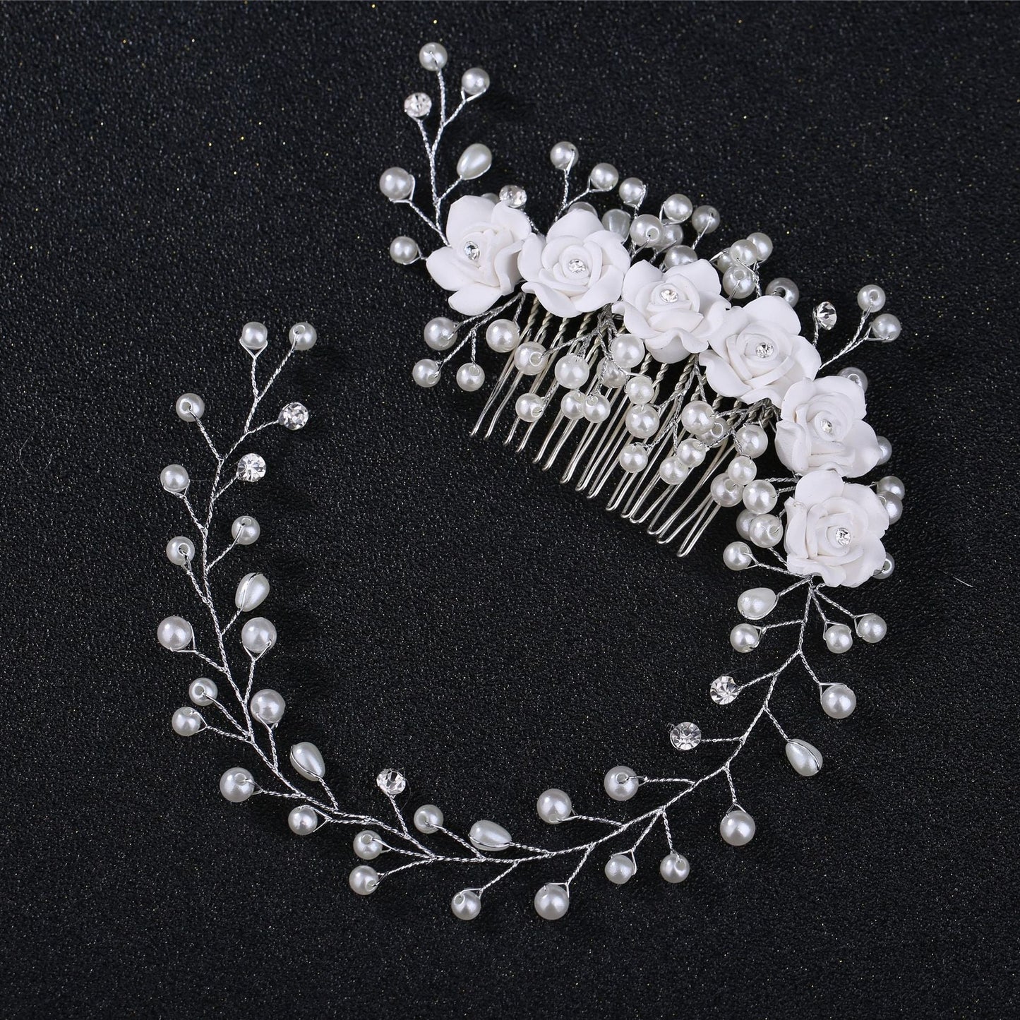 Handcrafted Pearl Headband Bridal Wedding Accessory