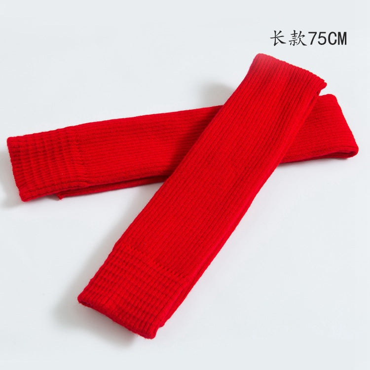 Adult Ballet Socks Yarn Yoga Warm Latin Leg Guard Extended Foot Over Knee Pile Stocking Cover 75Cm