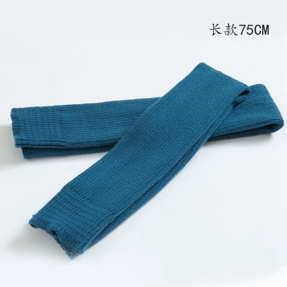 Adult Ballet Socks Yarn Yoga Warm Latin Leg Guard Extended Foot Over Knee Pile Stocking Cover 75Cm