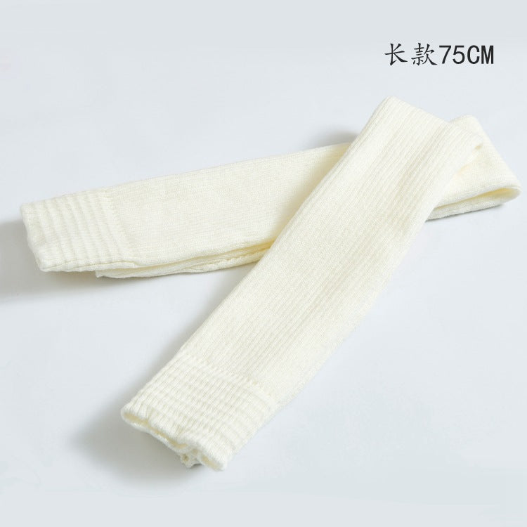 Adult Ballet Socks Yarn Yoga Warm Latin Leg Guard Extended Foot Over Knee Pile Stocking Cover 75Cm