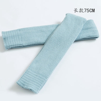 Adult Ballet Socks Yarn Yoga Warm Latin Leg Guard Extended Foot Over Knee Pile Stocking Cover 75Cm